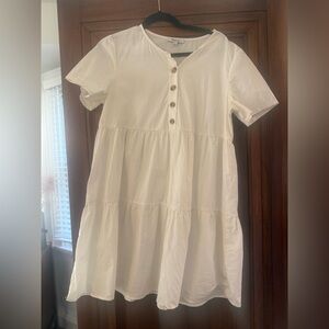 Madewell White Tiered Kids Dress